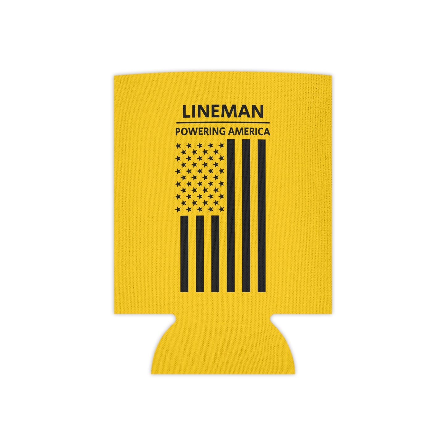 Lineman - Powering America / American Flag / Can Koozie