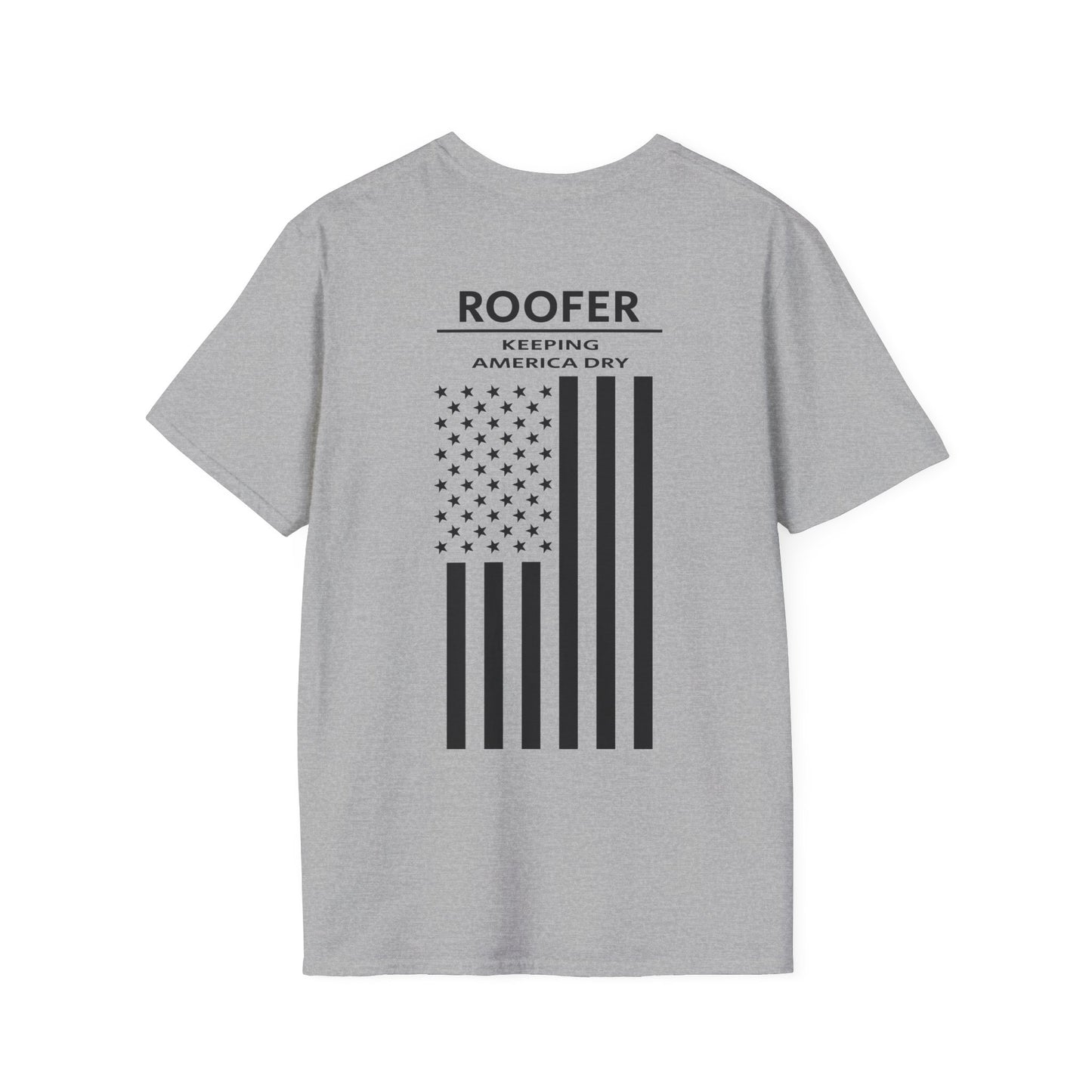 Roofer - Keeping America Dry / American Flag / T-Shirt