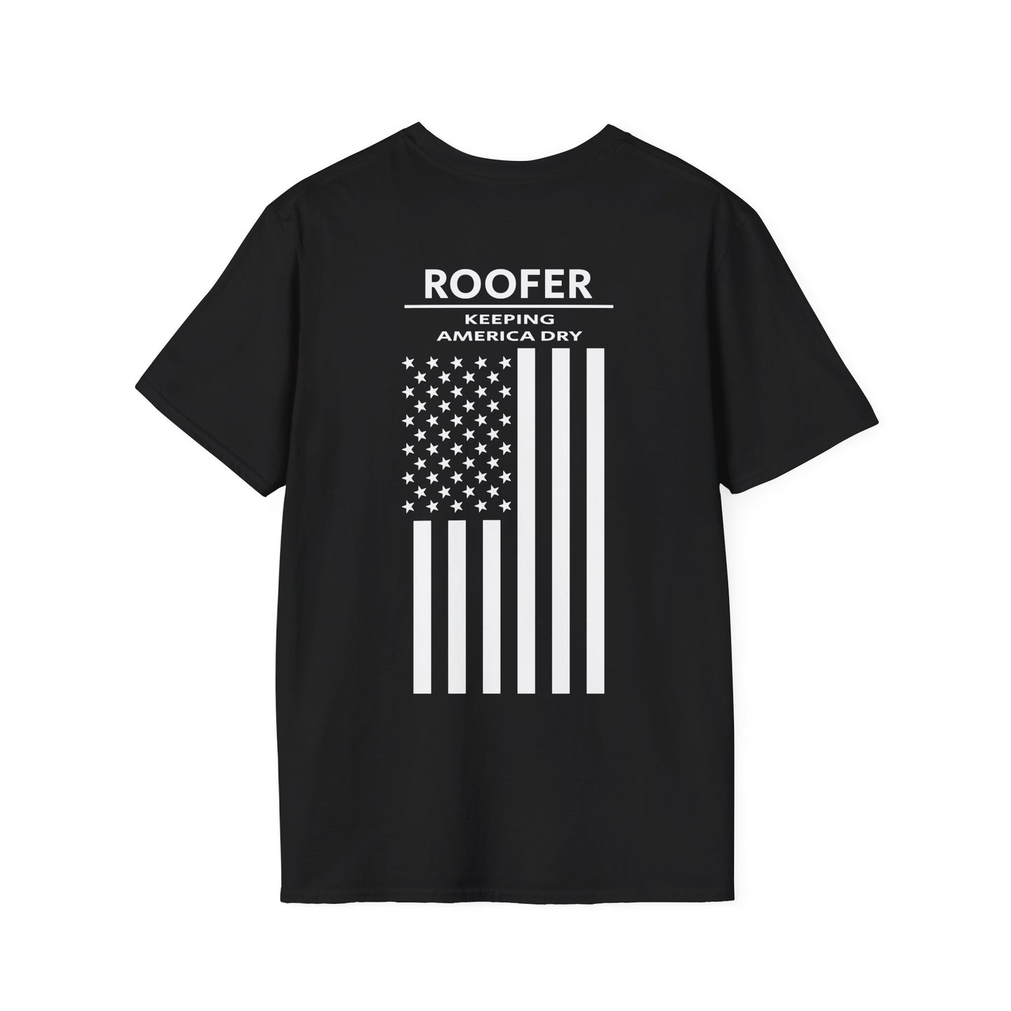 Roofer - Keeping America Dry / American Flag / T-Shirt