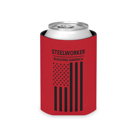 Steelworker - Building America / American Flag / Can Koozie