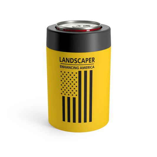 Landscaper - Enhancing America / American Flag / Can Cooler