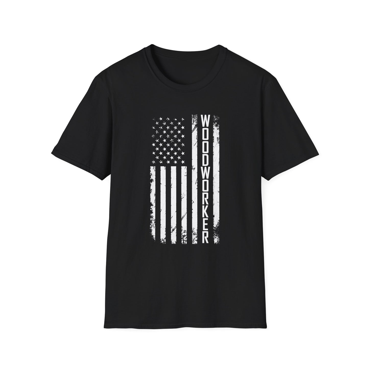 Patriotic Woodworker / Vertical American Flag /  T-Shirt