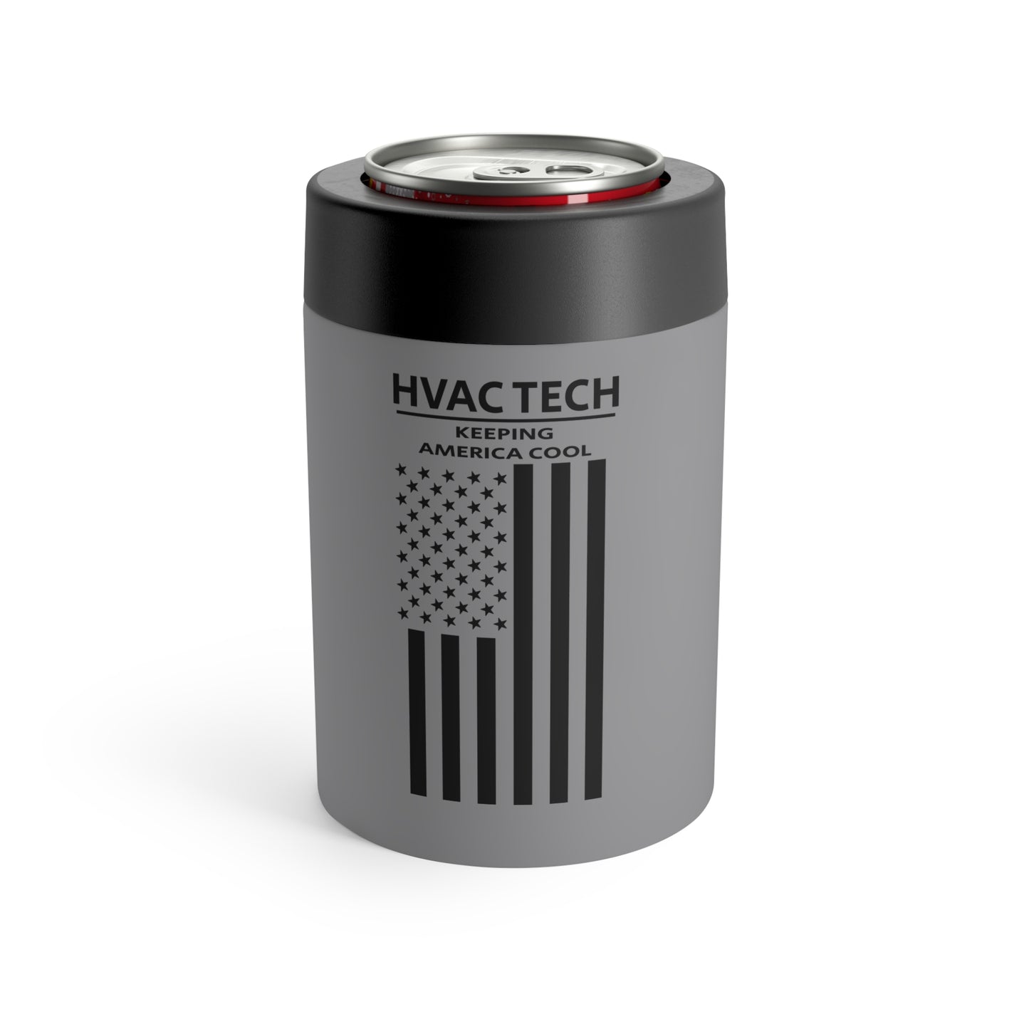 HVAC Tech - Keeping America Cool / American Flag / Can Cooler