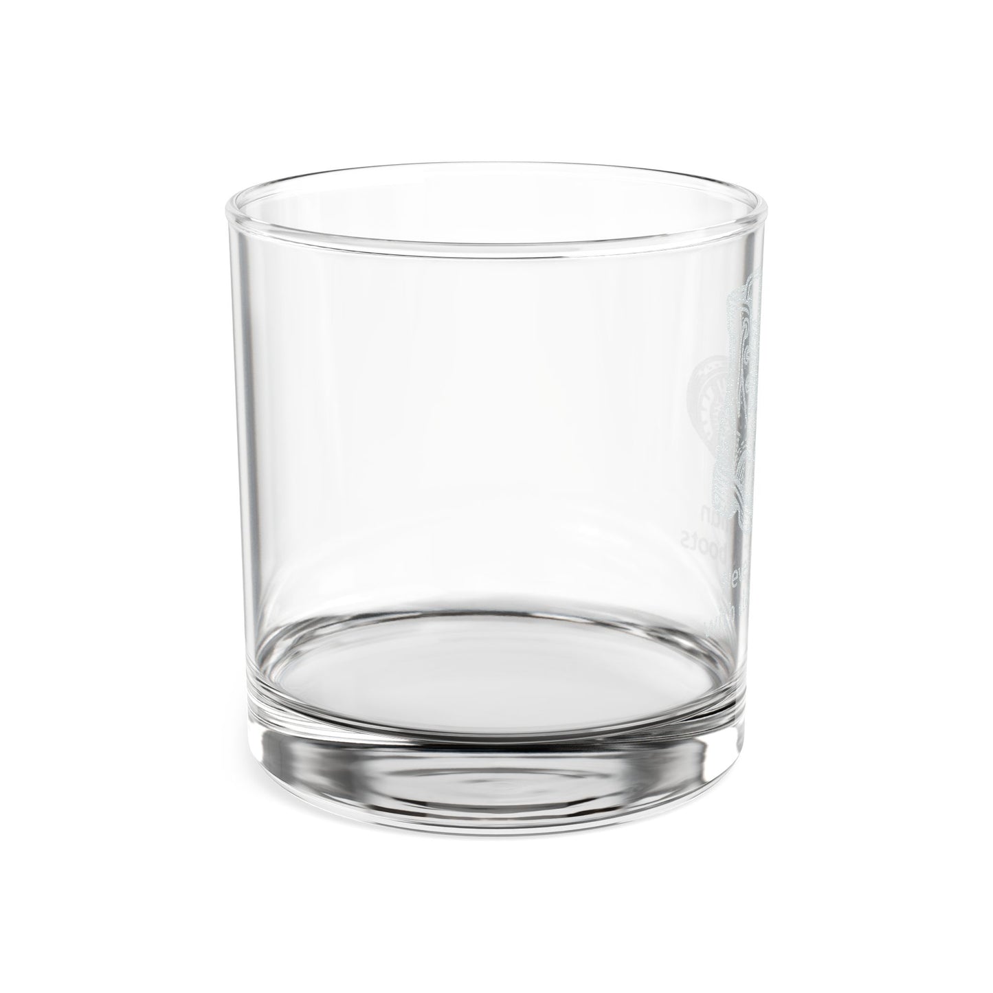 "Never Trust Clean Boots" Engraved Whiskey Glass — 10.5 oz