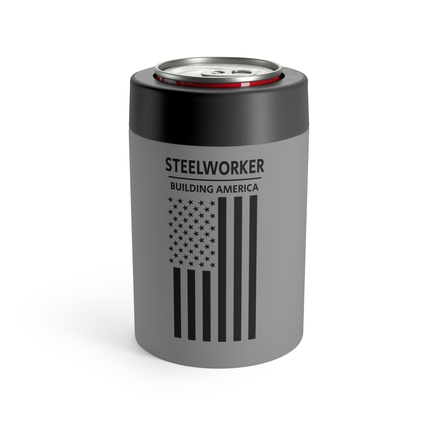 Steelworker - Building America / American Flag / Can Cooler