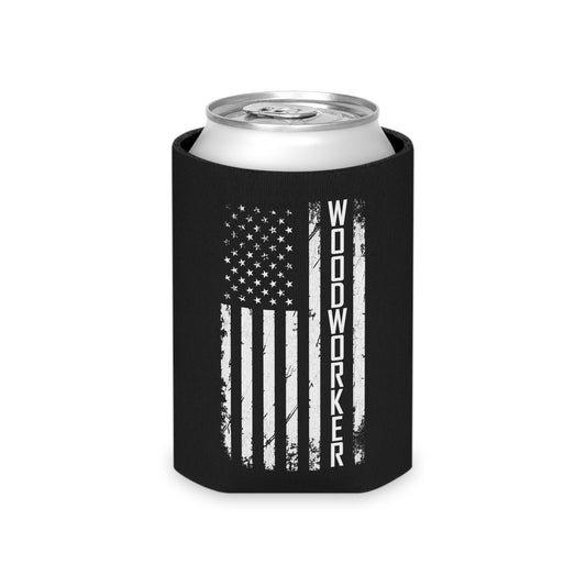 Patriotic Woodworker / Vertical American Flag / Can Koozie