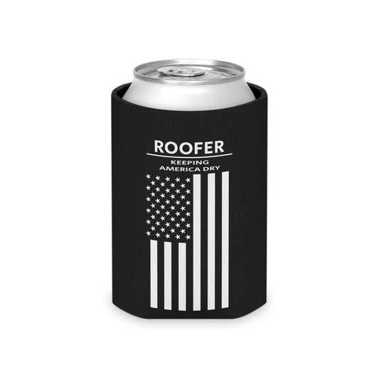 Roofer - Keeping America Dry / American Flag / Can Koozie