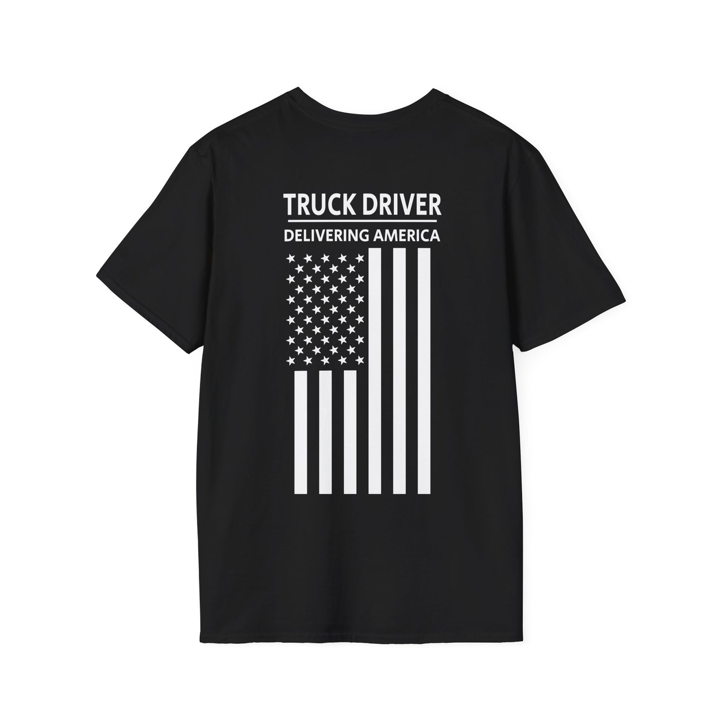 Truck Driver - Delivering America / American Flag / T-Shirt