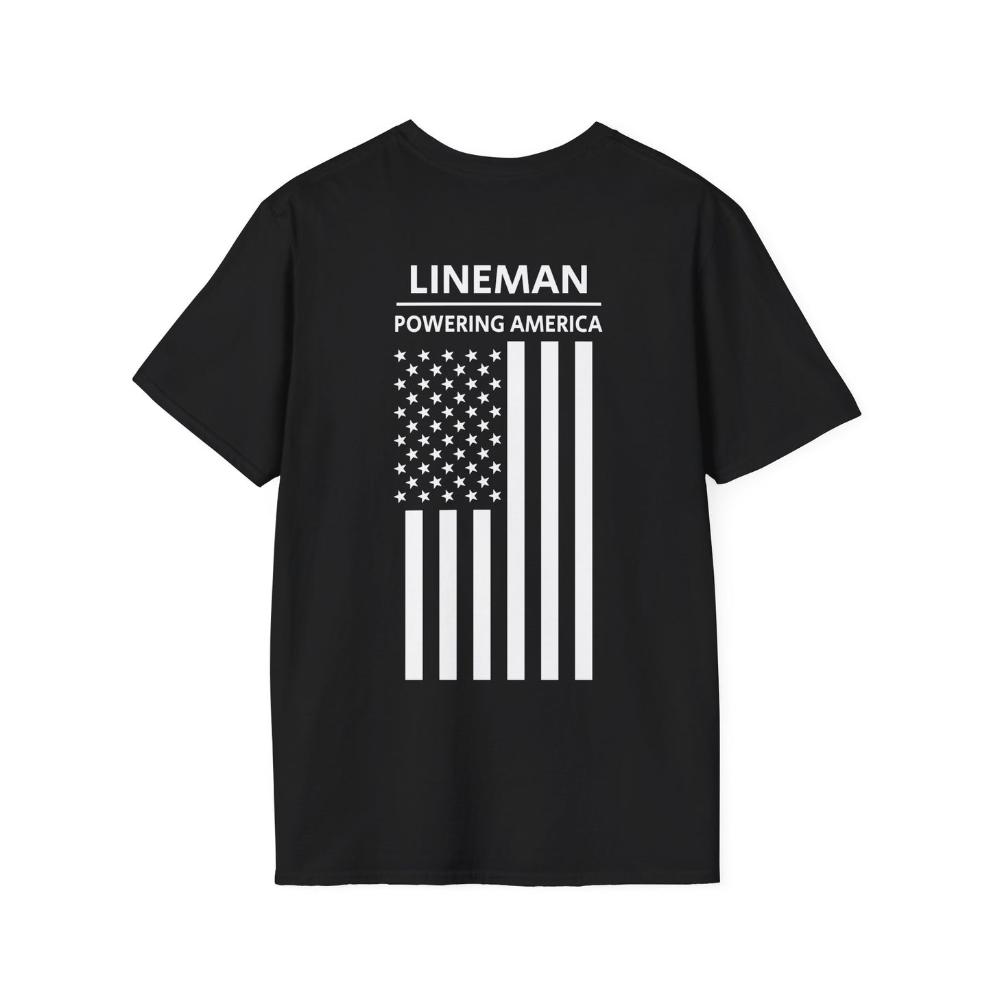 Lineman - Powering America / American Flag / T-Shirt