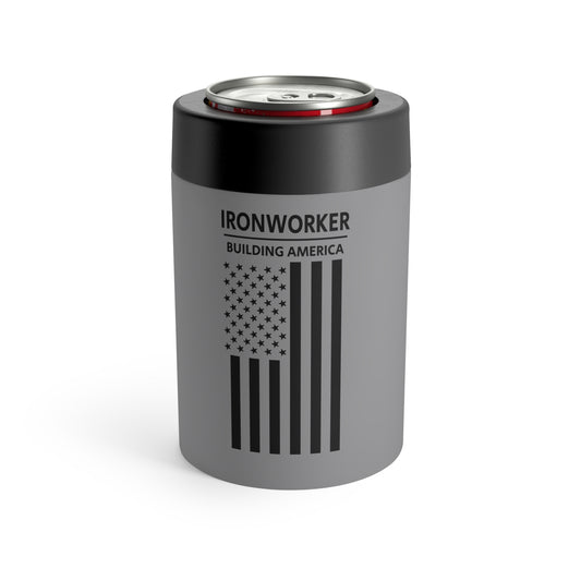 Ironworker - Building America / American Flag / Can Cooler