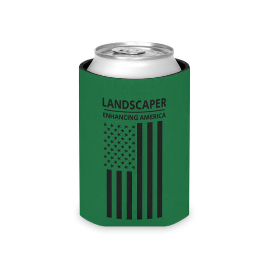 Landscaper - Enhancing America / American Flag / Can Koozie