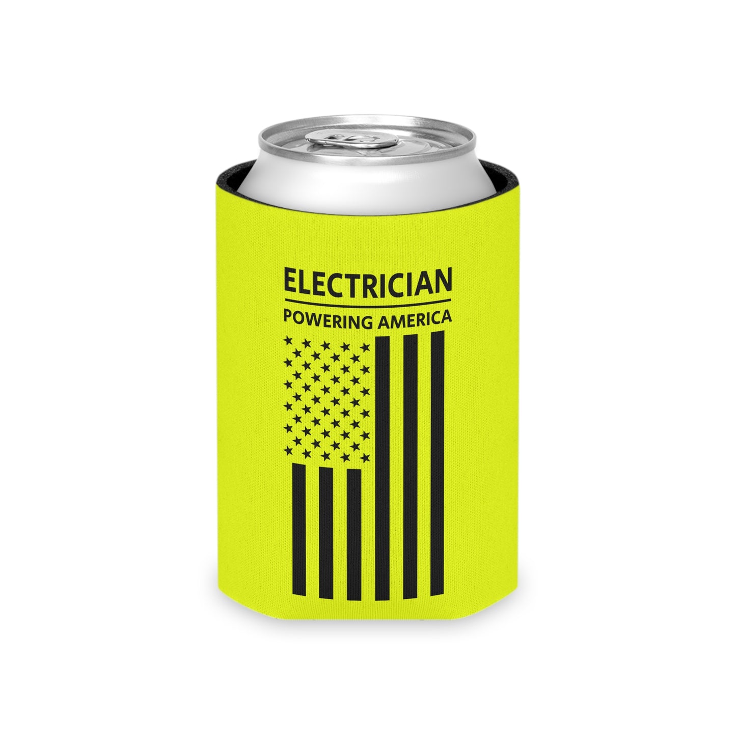 Electrician - Powering America / American Flag / Can Koozie