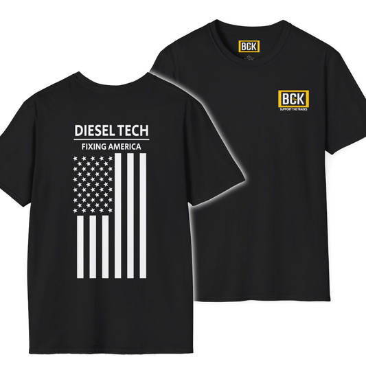 Diesel Tech - Fixing America / American Flag / T-Shirt