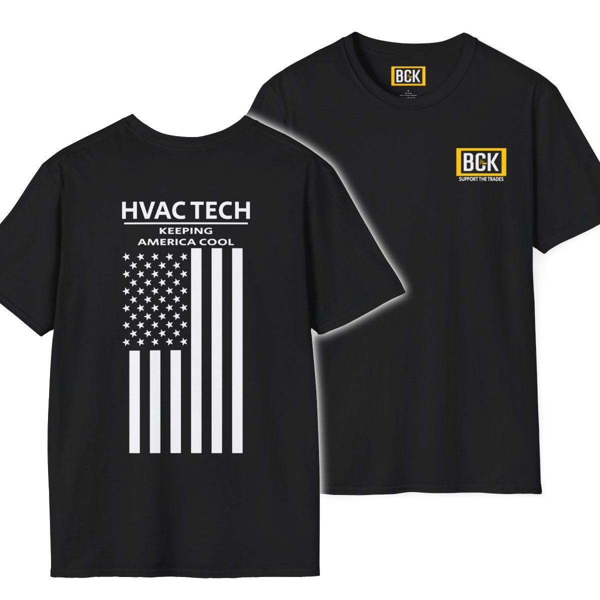 HVAC Tech - Keeping America Cool / American Flag / T-Shirt